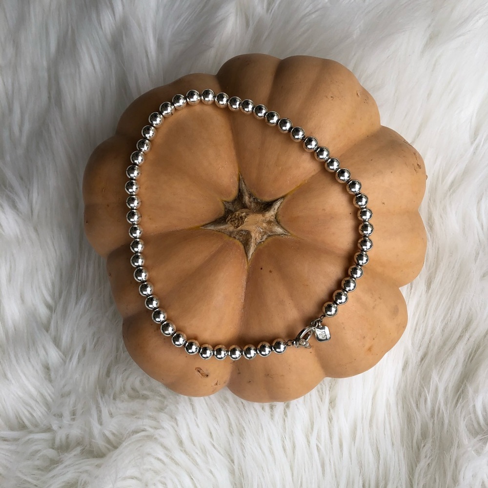 Ralph Lauren silver bead choker